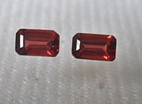 Rho-f#009 Splendidly Genuine Sherry Red Rhodolite Garnet .90 Ct.(qty=2) Octagon Shape~excellent Color & Luster~