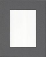 Pack of 5 12x16 Slate Grey Picture Mats with White Core, for 8x12 Pictures