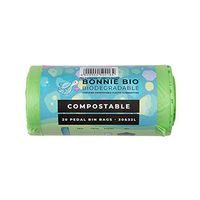 Bonnie Bio Compostable roll of 15 30&32L Pedal bin Bags (8 Gal.)