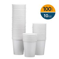 NYHI 100-Pack 10 oz White Paper Disposable Cups – Hot/Cold Beverage Drinking Cup for Water, Juice, Coffee or Tea – Ideal for Water Coolers, Party, or Coffee On the Go’