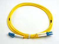 CableJoy LC-LC 9/125 OS1 Duplex Singlemode PVC Fiber Optic Cable, Yellow (50 Meter)