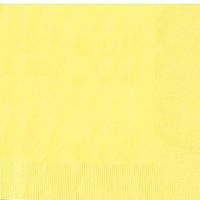 3 Ply Paper Beverage Napkins | 50ct (Light Yellow)