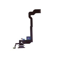 KAKUSIGA Compatible with iPhone X Charging Port Dock Connector Flex Cable + Microphone + Headphone Audio Jack Replacement Part (Black)