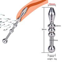 Stainless Steel Hollow Úrèthrǎ-l SóÚnd-ing Pěnís PlǗg Úrèthrǎl Dílǎtórs SóÚnding PlǗg Massage Toy for Advanced &Beginner (DB-101-10MM)