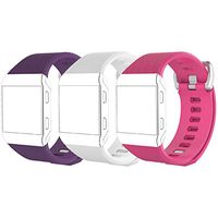 QGHXO Band for Fitbit Ionic, Soft Silicone Adjustable Replacement Sport Strap Band for Fitbit Ionic Smartwatch (No Tracker)