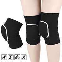 Kids Knee Pads, Breathable Sponge Soft Knee Brace Comfort Compression Knee Sleeves, Anti-Slip Collision Avoidance Knee Protective Gear for Yoga Basketball Volleyball Soccer Biking Sports (Black, M)