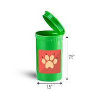 Dog Paw Silhouette Animal First Aid Case Pill Container ID 7399G