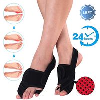 Bunion Corrector Splint Big Toe Straightener Far Infrared Therapy for Hallux Valgus Orthosis Nighttime Toe Separator for Hallux Valgus, Overlapping Toe, Bunion Pain Relief,Left,L