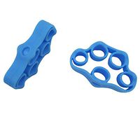 Hand Grip Finger Rehabilitation Grip Strengthener Training Silicone Exercise Ring Expandable (Light Blue)