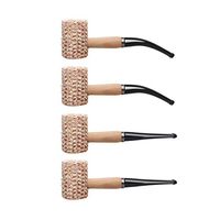 Free Boy Corncob Pipe Gift Set, Handmade Wooden Corn Cob Pipe for Smoking (4pcs)
