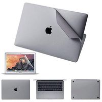Premium 5-in-1 MacBook Full Body 3M Protective Skin Decals Stickers for MacBook Air 13-inch A1466 & A1369 (Old or 2017 Released) - Space Gray