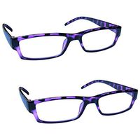 The Reading Glasses Company Purple Tortoiseshell Lightweight Comfortable Readers Value 2 Pack Mens Womens RR32-5 +1.25