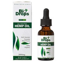 Hemp Oil Extract for Pain Relief - Natural Anti Anxiety, Anti-Inflammatory, Stress Relief, Helps with Sleep - 1 Fl Oz (30 ml) (3000 mg)