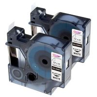 Anycolor Replace DYMO D1 Label Tape 45013 (S0720530) Compatible with DYMO LabelManager 160 280 210D 260P 360D 420P 450D, Black on White Refills, 1/2 Inch × 23 Feet, 12mm × 7m, 2-Pack