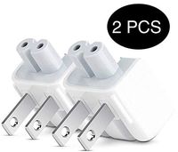 AC Power Adapter Wall Folding Plug Duck Head, Charging Adapter US Plug Duck Head Compatible with MacBook Pro/MacBook Air/Mac iBook/iPhone/iPod AC Power Adapter Brick (2 Pieces) ...