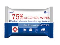 Wet Wipes,75% Alco-HOL Wet Wipes(8Packs,80pcs),Suitable for All-Purpose Cleaning