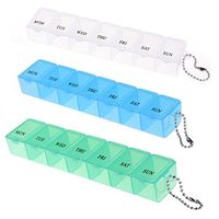 3pcs Portable 7 Day Weekly Pill Storage Box Medicine Organizer Case with 7 Small Divider Box