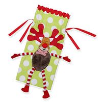 EASYVIEW Gift Storage Organizer or Wrap Ribbons Bows Cards, Reindeer Bottle Cover, Set of 3