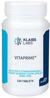 Klaire Labs Vitaprime - Twice Daily Iron-Free Multivitamin & Mineral with Metafolin Folate (120 Tablets)
