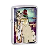 Summer Dreams Volkswagon Beetle Beach - Refillable Flip Top White Lighter