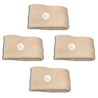 Maserfaliw Anti Nausea Wrist Bands 4Pcs/Set Anti Nausea Knitted Bracelet Car Auto Sea Sick Sickness Wrist Bands Skin Color
