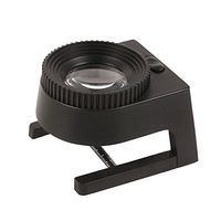 ANHPI Optical Magnifier With LED Light Glass Lens Photometric Lens Identification Scale Magnifying Glass (30X),Black-5.564cm