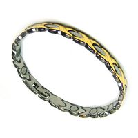 Hugs & Kisses Stainless Steel Magnetic Link Bracelet B 6.5"