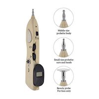 Rechargeable Electronic Acupuncture Pen with 3 Massage Heads, Intelligent Automatic Seeking Points, Pulse Massage Physiotherapy Instrument Massage Beauty Electronic Pen