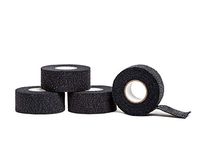 HealiT SuperusGrip™ Cohesive Bandage 1inch-Wide Self-Adhering Performance Athletic Wrap First Aid Tape, Sports Wrap Athletic Tape, Ideal for Stretch Wrist, Ankle Sprains, Swelling - Black - 4 Pack