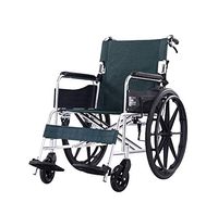Manual Wheelchair, Portable Folding for Disabled People, Elderly, Rehabilitation Patients, Easy Travel, Aluminum Lightweight and Comfortable Wheelchair