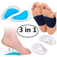 Arch Support Set, Compression Braces Sleeves, Shoe Cushions Insoles, Forefoot Pads for Flat Feet, Plantar Fasciitis, Relieve Foot Pain for Women and Men