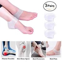 GXM.BK Heel Cushion Pads Heel Protector Heel Sleeves for Relief Cracked Heel,Plantar Fasciitis,Spurs,Heel Pain with Height Lifting,Absorbing Shocks,Cushion Pad for Men and Women 3 Pairs