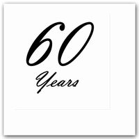 60 Years Classy Black Luncheon Napkin (16 CT) by Partypro