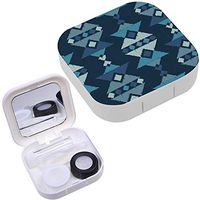 Portable Contact Lens Case Box Travel Kit Mirror + Bottle + Tweezers Container Holder [ Boho Tribal ]