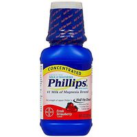 Phillips' Milk of Magnesia Concentrated Liquid Fresh Strawberry Flavor - 8.0 oz, Pack of 4