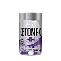 NDS Nutrition Keto-Max Advanced 3-in-1 - Fat Loss Support Carb Blocker Appetite Suppressant - White Kidney Bean, Chitosan, Raspberry Ketones, and Vanadium (90 Capsules)