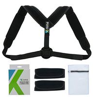 Temple Kinetics Premium Adjustable Posture Corrector for Men and Women - Comes with 2 Bonus Pads and a Mesh Wash Bag - Straightens Shoulders and Upper Back to Prevent Slouching for Body Wellness