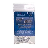 GMS Optical® Soft Silicone Oval Shaped Nose Pads for Eyeglasses (4 Pair, Oval-Shape Click-ON 17MM)