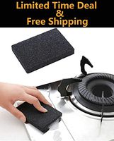 Riforla ⭐⭐⭐⭐⭐ Kitchen Carborundum Sponge Nano Emery Sponges Pot Clean Brush Rust Eraser Grit Scouring Pads Pot Cleaning Pads with Carborundum for Quickly Cleans