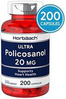 Policosanol 20mg | 200 Capsules | Supports Cholesterol and Heart Health | Non-GMO and Gluten Free | by Horbaach