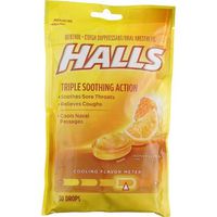 Halls Mentho-Lyptus Drops Honey-Lemon - 30 ct, Pack of 6