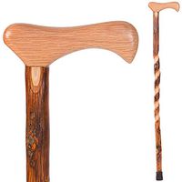 Brazos Walking Cane for Men and Women Handcrafted of Lightweight Wood and made in the USA, Hickory, 37 Inches