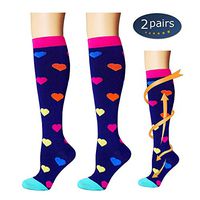 Compression Socks,15-20 mmHg Best Graduated Athletic Socks for Women & Men