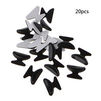 OTGO 10 Pairs Eyeglasses Sunglasses Disposable Adhesive Soft Silicone Non-Slip Stick on Nose Pads (Black, B: Thickness 2.5 mm/ 0.1" Length: 18 mm/ 0.70")