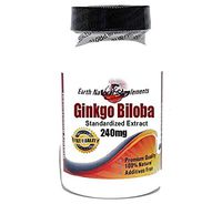 Ginkgo Biloba Standardized Extract 240mg 24% Glycosides * 100 Caps 100% Natural - by EarhNaturalSupplements