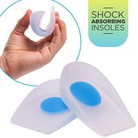 BraceAbility Heel Spur Cups | Medical-Grade Silicone Plantar Fasciitis Insole Cushion Pads, Gel Foot Orthotic & Shoe Insert Protectors (Pair - Medium)