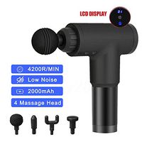 FUZHEN Percussive Massage Gun,Portable Powerful Handheld Deep Tissue Percussion Muscle Massager with 6 Adjustable Speed and 4 Massage Heads