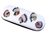 Indian Style Glasses Case Protective Holder Hard Leather Eyeglasses Case - 04