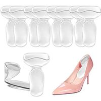 Heel Cushion Inserts, Heel Grips Heel Pads for Womens Prevention Blister and Foot Protectors Anti Slip Back of Loose Heel Shoes for Women's High Heel Shoes Too Big (10 Pcs) (Transparent)