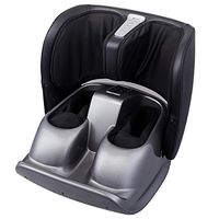 Foldable Machine Shiatsu Kneading Tapping Air Compression Foot Massager Leg Calf Silver